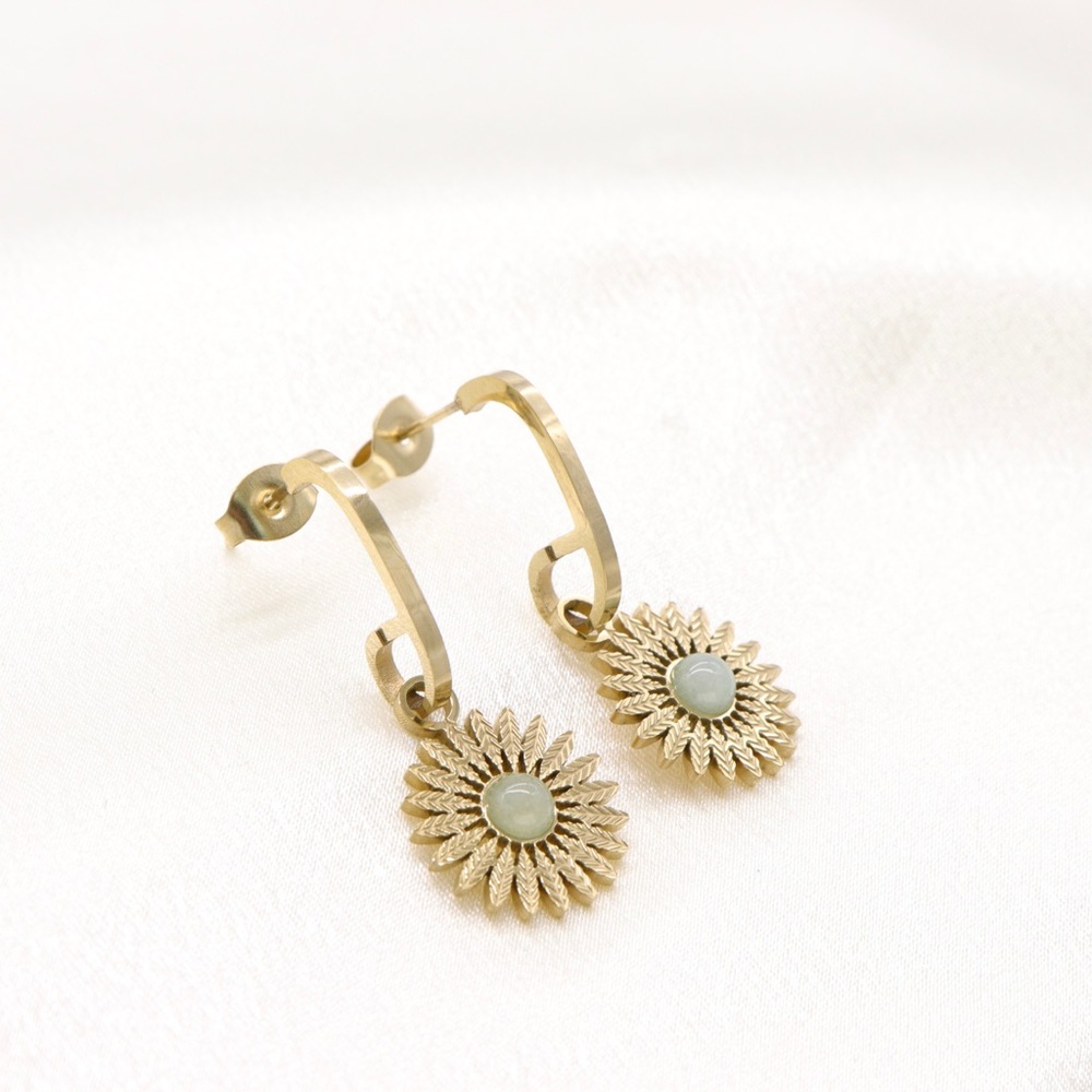 Flower Drop earrings - Picture 3 of 3